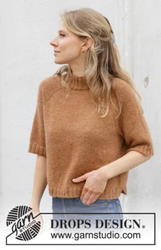 244-15 Ginger Tea Top by DROPS Design